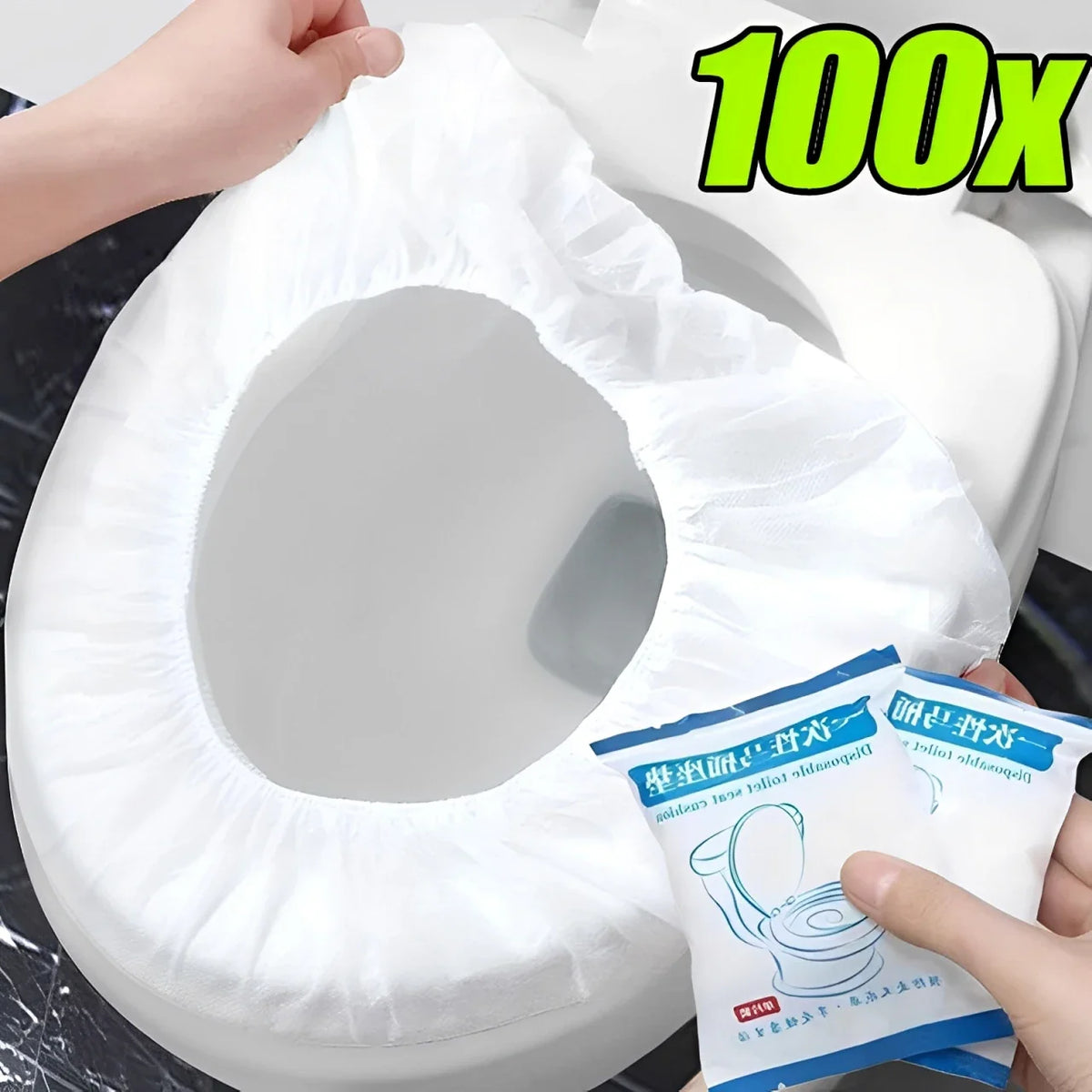 Disposable Waterproof Toilet Seat Covers – Non-Woven Fabric Seat Protectors for Travel, Hotels, Hospitals & Public Restrooms