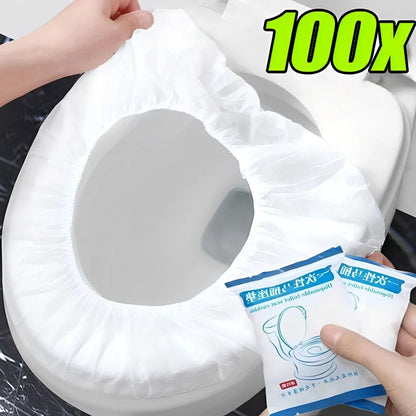 Disposable Waterproof Toilet Seat Covers – Non-Woven Fabric Seat Protectors for Travel, Hotels, Hospitals & Public Restrooms