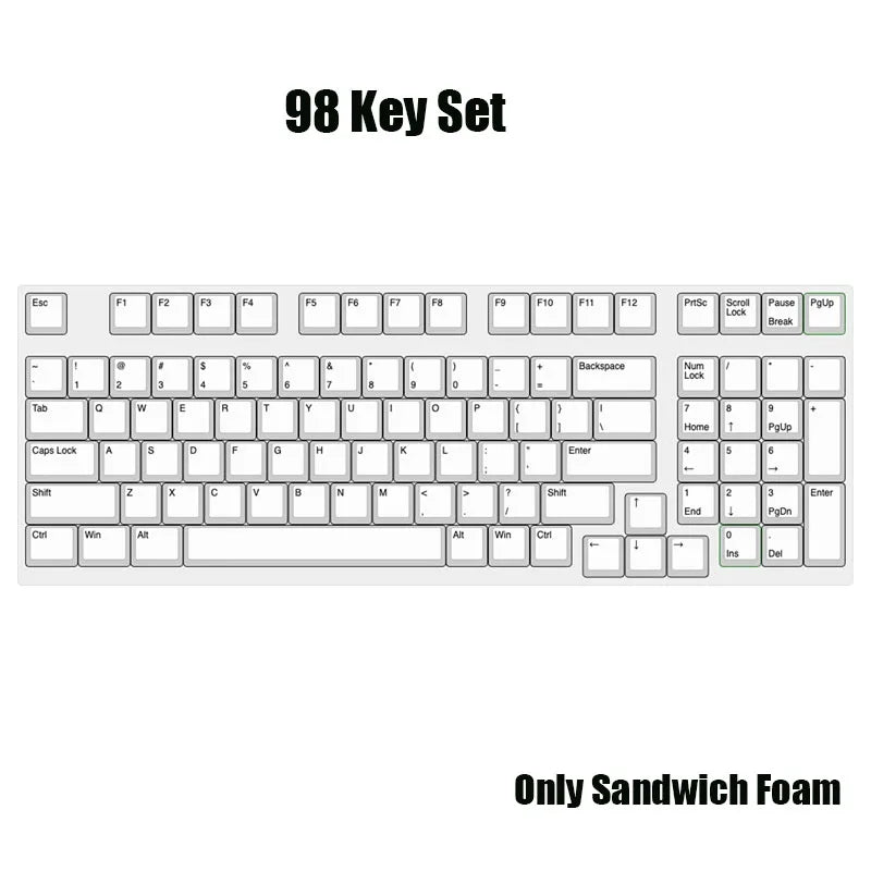 Mechanical Keyboard Poron Sandwich Cotton Silencer Pads – Sound-Absorbing Foam Dampeners for 61-108 Key Switches
