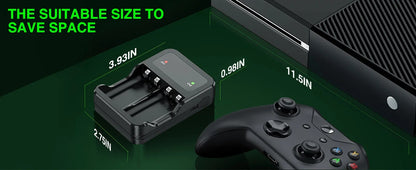 BEBONCOOL 2X 5520mWh Rechargeable Battery Pack – Compatible with Xbox Series S/X, Xbox One S/X & Elite Controller Charger