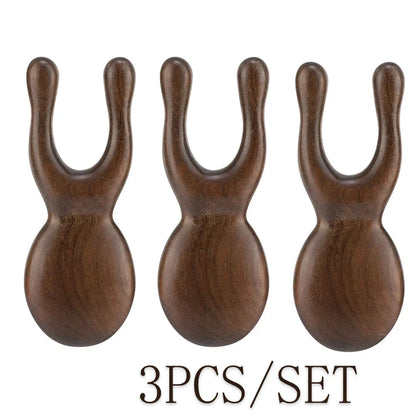 Wooden Gua Sha Facial Massage Tool – Sandalwood Face, Nose & Eye Acupressure Therapy Tool