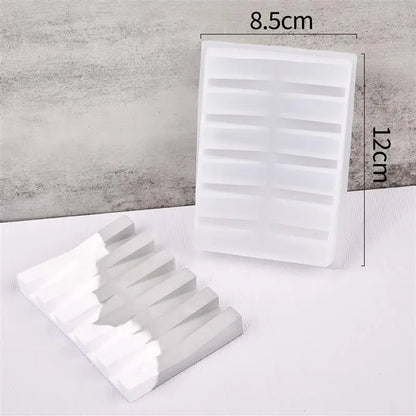 DIY Silicone Soap Dish Mold – Epoxy Resin Soap Holder with Drain, Practical Storage Box for Home Decoration