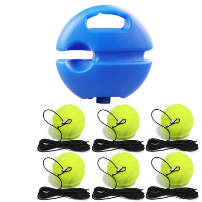 Heavy Duty Tennis Trainer Rebounder Base – Elastic Rope Ball Practice Self-Training Tennis Practice Aid with Durable Sparring System