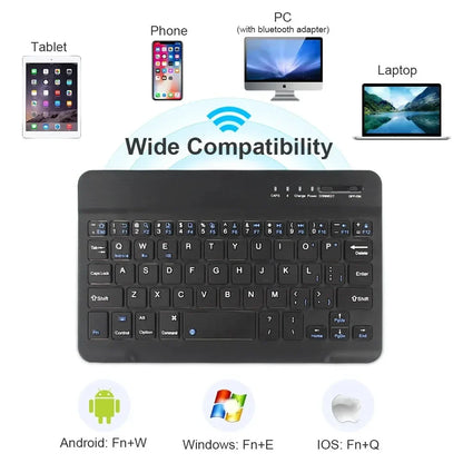 Bluetooth Keyboard for iPad & Tablets – Compatible with iPad 7–10th Gen, iPad Pro/Air/Mini, Samsung & Xiaomi