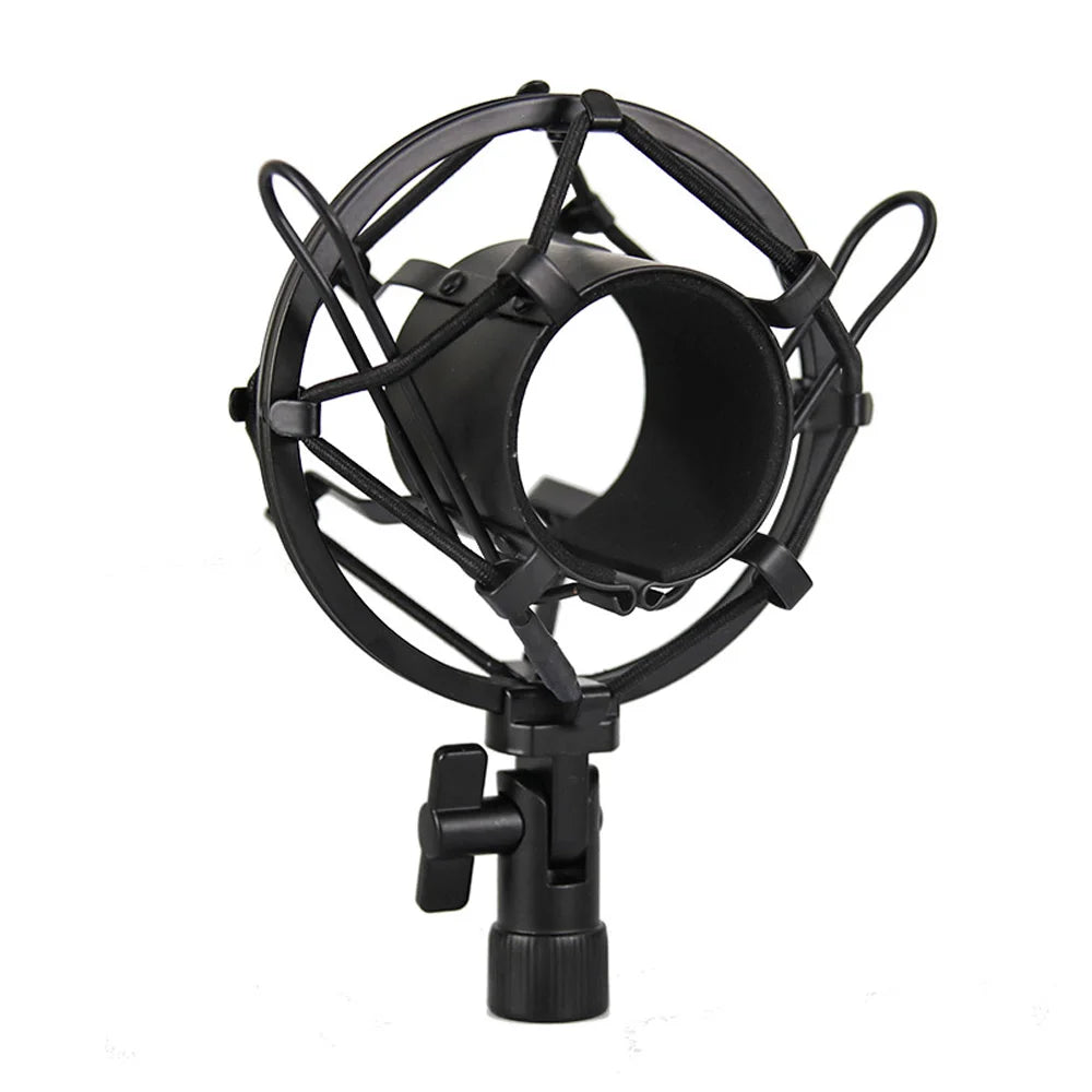 Universal Microphone Shock Mount, Anti-Vibration Isolation Clip Holder for 43mm-47mm Condenser Mic