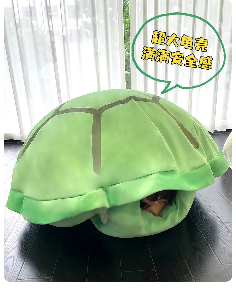 Extra Large Wearable Turtle Shell Plush – Funny Soft Sea Turtle Toy, Pillow & Dress-Up Costume for Kids and Adults