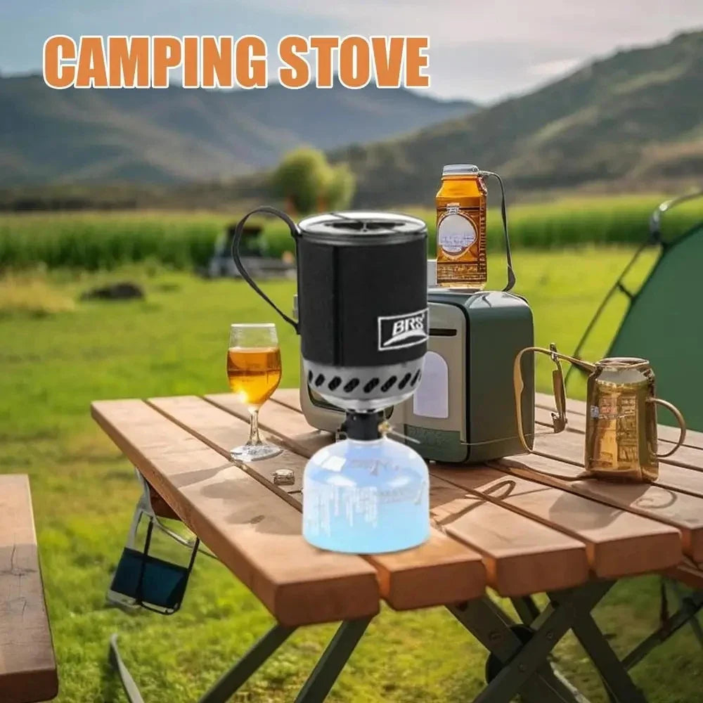 1500W BRS-61 Outdoor Heat Collecting Pot Burner — Ultralight Portable Hiking & Backpacking Stove System