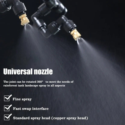 WiFi Automatic Mist Sprayer - Timed Rainforest Irrigation & Reptile Humidifier Spray System