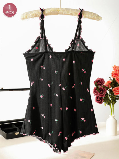 Women’s Sleeveless One-Piece Pajama Jumpsuit — Comfortable Loungewear for Sleep & Casual Wear