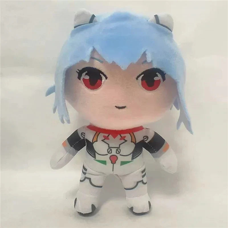 20cm Ayanami Rei Plush Toy – Kawaii Evangelion Anime Doll, Soft EVA Stuffed Plush for Room Decor & Gifts