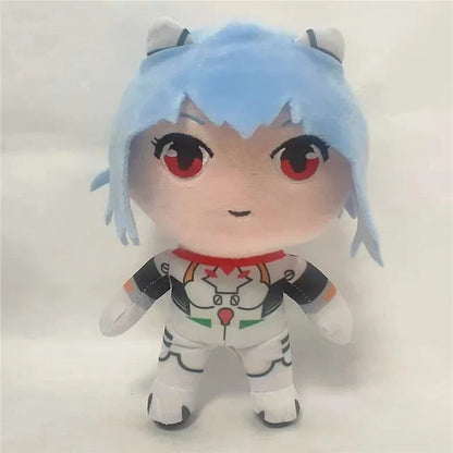 20cm Ayanami Rei Plush Toy – Kawaii Evangelion Anime Doll, Soft EVA Stuffed Plush for Room Decor & Gifts