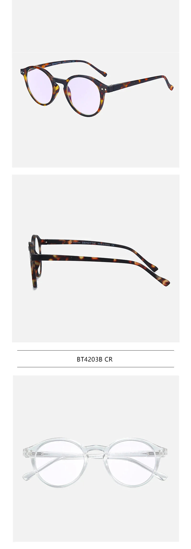 ZENOTTIC 2025 Retro Reading Glasses – Anti-Blue Light Blocking Eyeglasses for Women & Men, Diopter 0 to 4.0