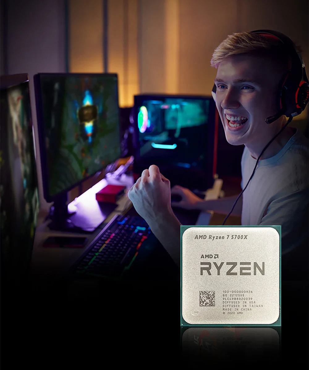 AMD Ryzen 7 5700X – 8-Core 16-Thread Desktop Gaming CPU, Up to 4.6GHz, Socket AM4