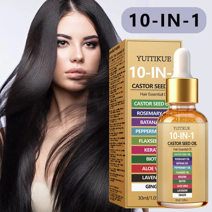 Castor Seed Hair Oil - 10-in-1 Batana, Rosemary & Biotin Nourishing Hair & Scalp Treatment