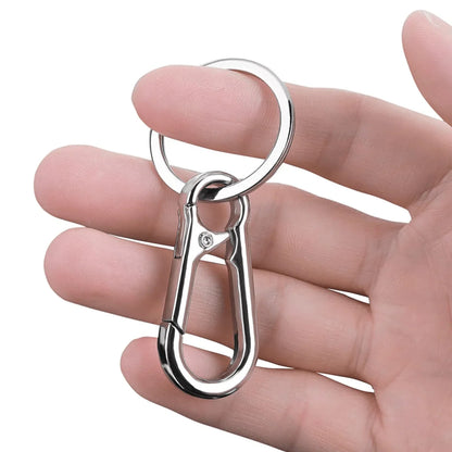 4Pcs Metal Carabiner Clip Keychain – Key Ring Hook Holder Organizer for Car Keys
