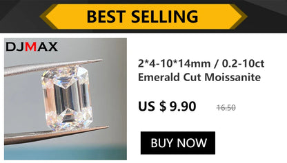 1CT Lab-Grown Moissanite Diamonds – D Color VVS1 Loose Gemstones, Full Size 0.7mm-20mm