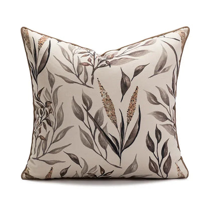 Vintage Floral Chenille Cushion Covers – Soft Throw Pillowcases with Invisible Zipper for Sofa & Couch, 45x45cm