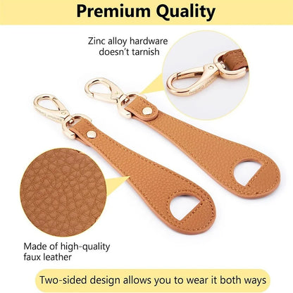 Leather Travel Hat Clip - Simple Golf/Baseball Hat Clip for Summer Hats, Towels, Gloves, Wallets, Buckle Storage