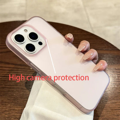 Soft Matte Transparent Candy Phone Case for iPhone 11–17 Pro Max - Shockproof Silicone Bumper Cover