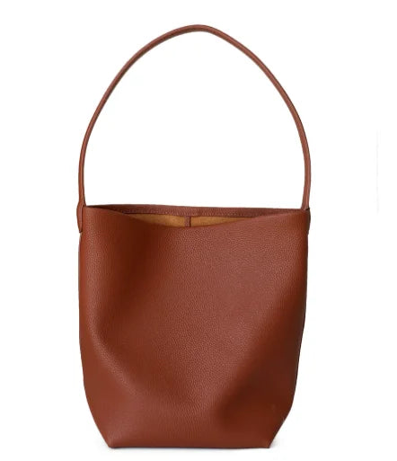 Motingsome Soft Cowhide Women's Bucket Bag – Elegant French Style, Large Tote, Luxury Thick Real Leather, 2022