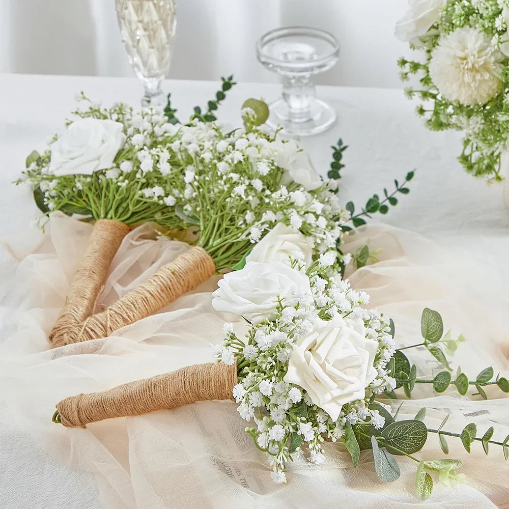 10/15pcs Artificial Baby's Breath Flowers – Fake Gypsophila for Wedding, Party and Home Decor | DIY Floral Bouquets