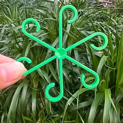 4-Piece Plant Support Clips - Turtle Back Stem Fixators for Garden, Hydroponic & Tree Branch Support