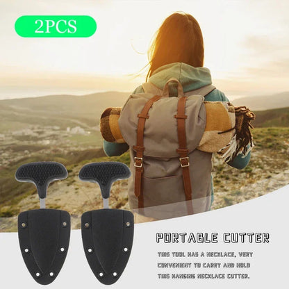 Multifunctional Camping Necklace Cutter – Portable Outdoor Survival Multitool Pendant