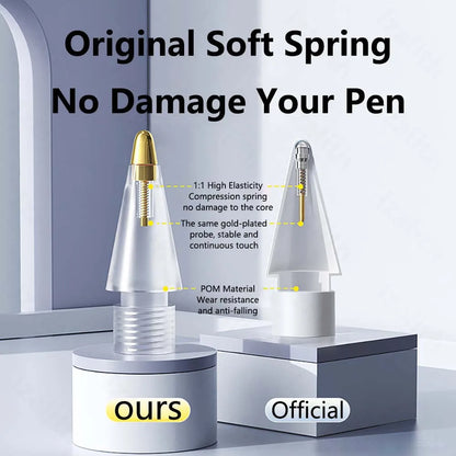 Replacement Pencil Tips for Apple Pencil 1/2/3 & Apple Pencil Pro - 4/6 Pcs 2B Soft Nibs for iPad Pro Stylus Fine Point