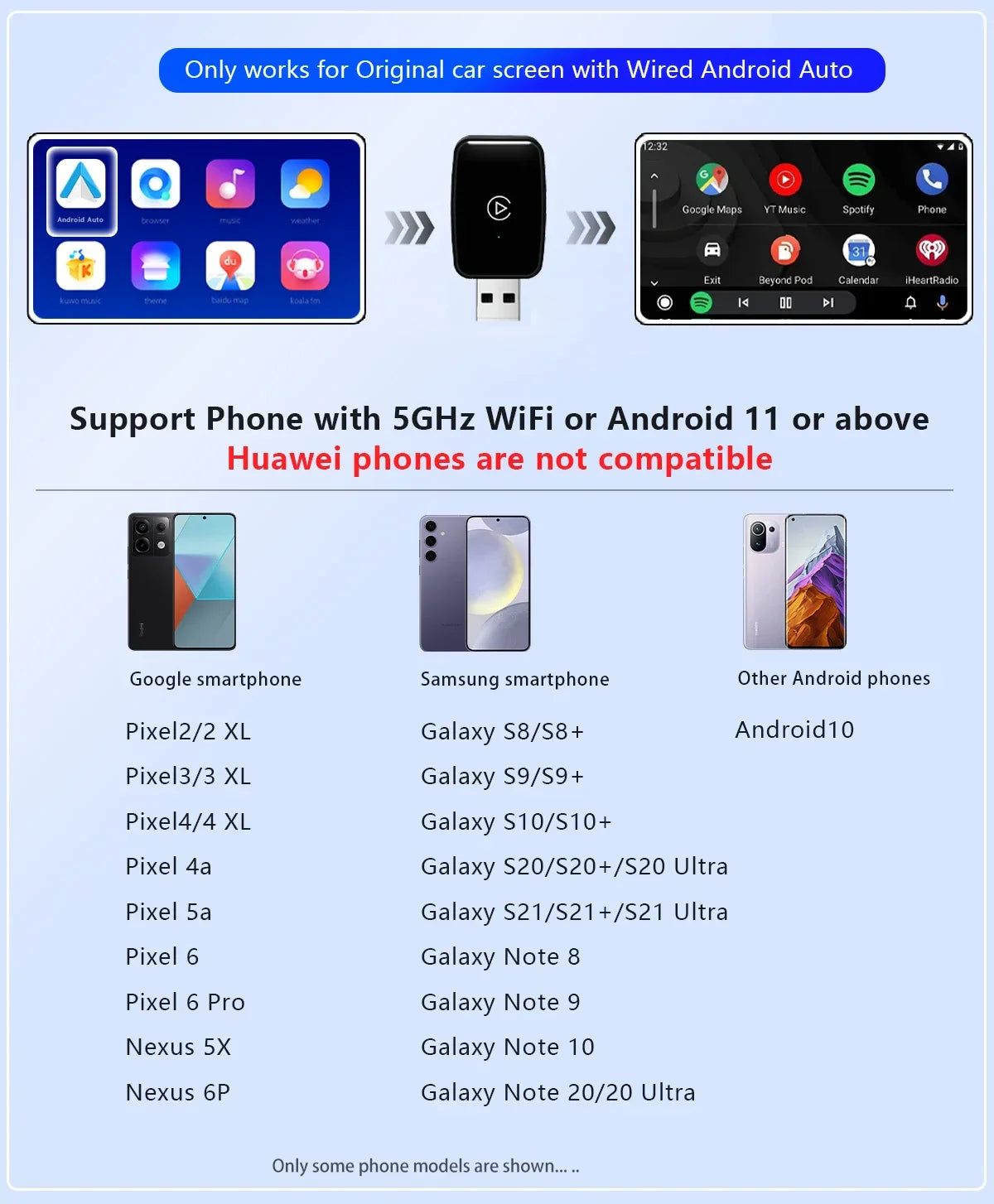 Mini CarPlay Box for Audi, Mercedes, Volvo, Volkswagen – Bluetooth Wireless Android Auto, Charging, Siri & iOS 15 Support
