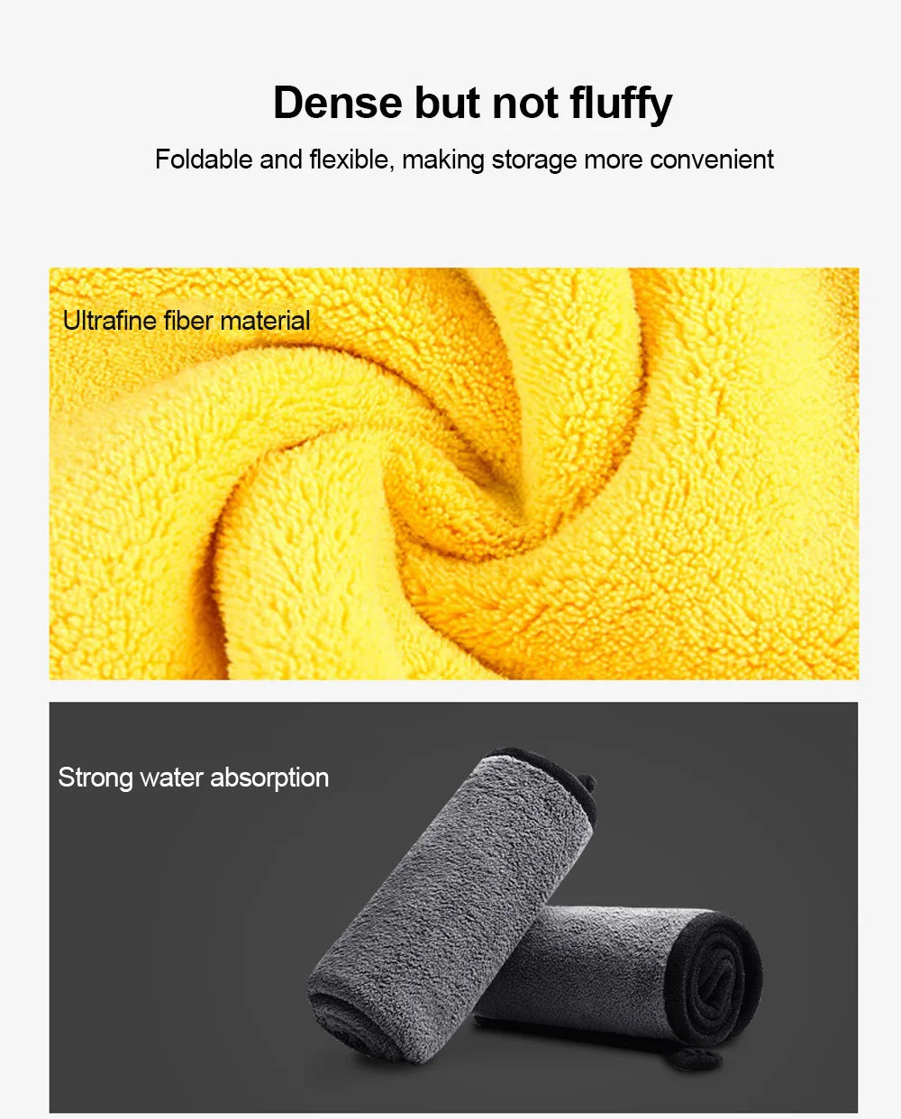5/10/15/20PC Microfiber Car Cleaning Towels – High Absorption Multipurpose Cloths for Car Wash & Kitchen Cleaning