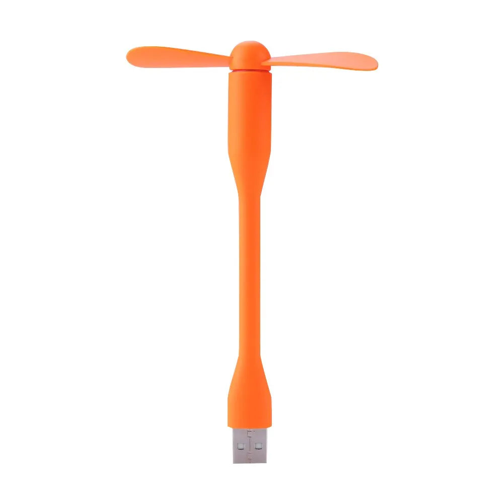 Mini USB Flexible Fan – Bendable Portable Hand Fan for Laptop, PC, Power Bank, and AC Charger, Summer Cooling Gadget