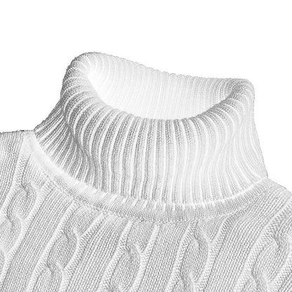New Turtleneck Sweater for Men - Casual Rollneck Knitted Jumper, Warm Woolen Sweater