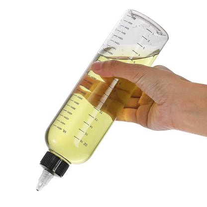 30ml-500ml Empty Hair Dye Bottles — Measured Twist Cap Refillable Squeeze Containers