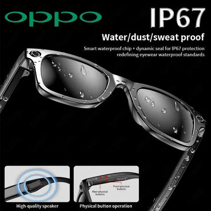OPPO AI Smart Glasses — Ultra-Clear Camera, Touch Control, Bluetooth Calling, Video & Music Player Sport Sunglasses