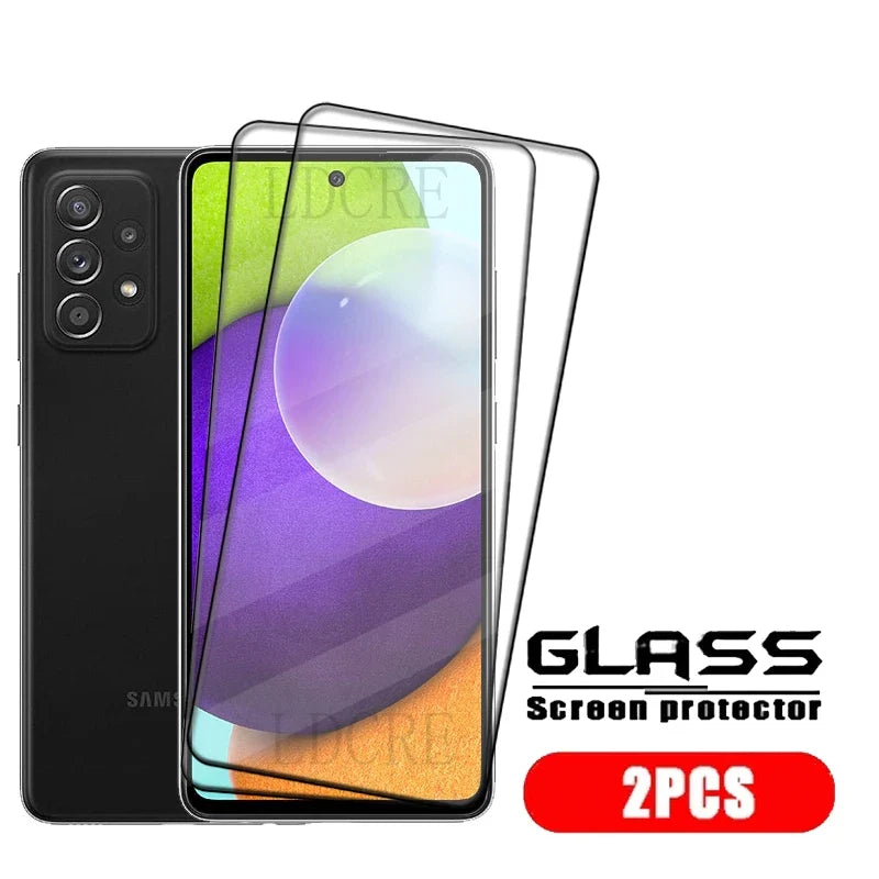 4 Pack Samsung Galaxy A52 Screen Protector – 9H Tempered Glass Full Cover with Strong Adhesive