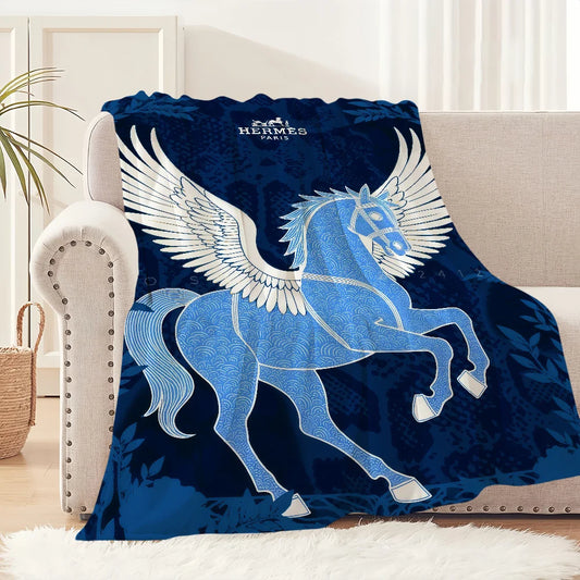 Luxury Plush Fashion Blanket – Soft Warm Flannel for Sofa, Bedroom, Office & Travel Gift