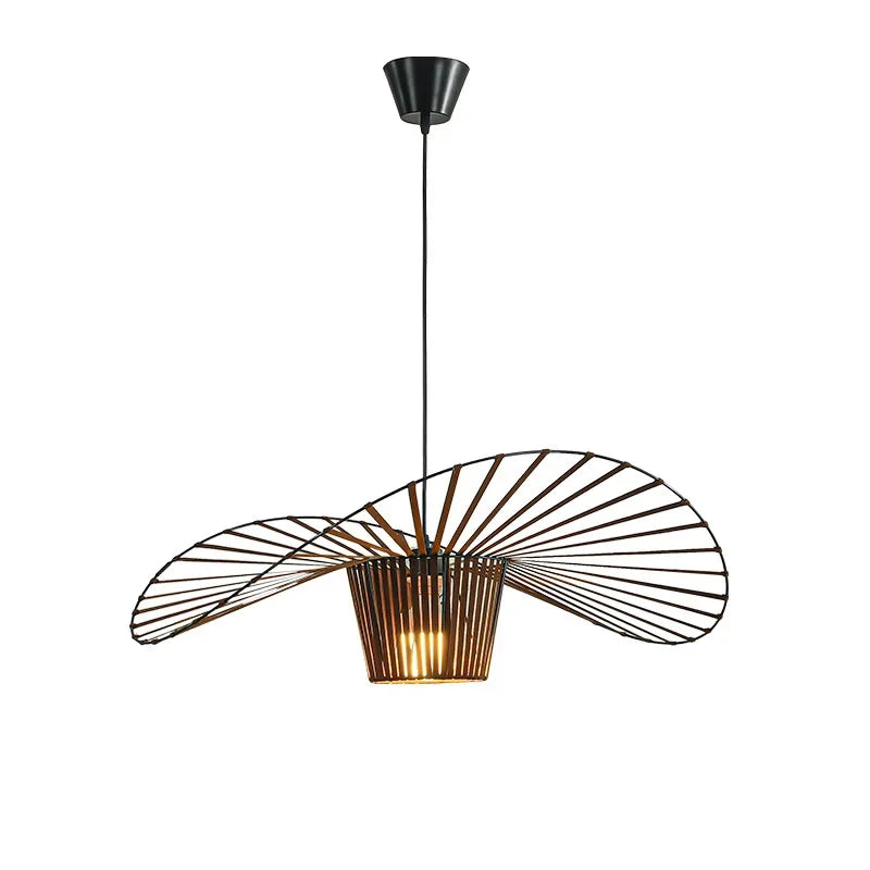 Italian Cross-Border Nordic Straw Hat Fabric Lamp — Modern Designer Art Lamp for Restaurant & Living Bedroom