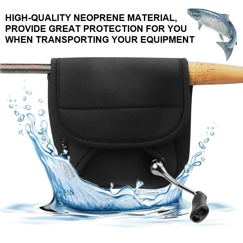 Waterproof Fishing Reel Storage Bag – Lightweight Protective Cover for Spinning & Drop Shot Reels (S/M/L Sizes)