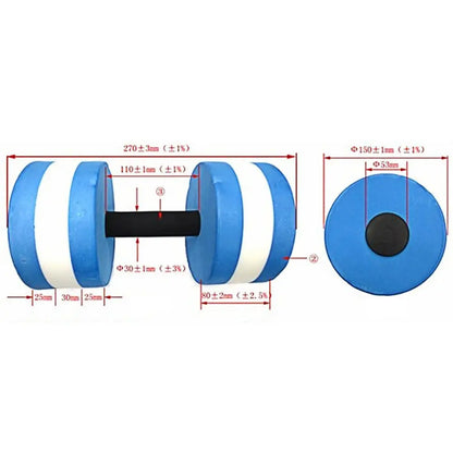 Multicolor EVA Water Dumbbells – Floating Pool Exercise Aquatic Fitness & Aerobic Training Equipment