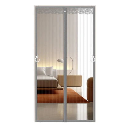 Magnetic Mosquito-Proof Door Curtain - Fiberglass Mesh Fly Screen with Full Magnetic Strips & Self-Adhesive Design