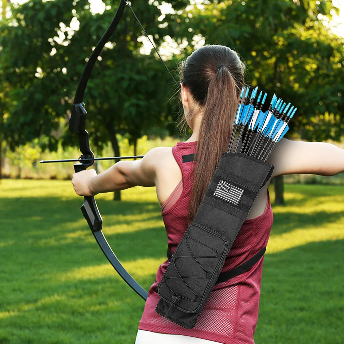 Archery Quiver Shoulder Bag — Arrow Holder for Hunting, Shooting & Target Practice