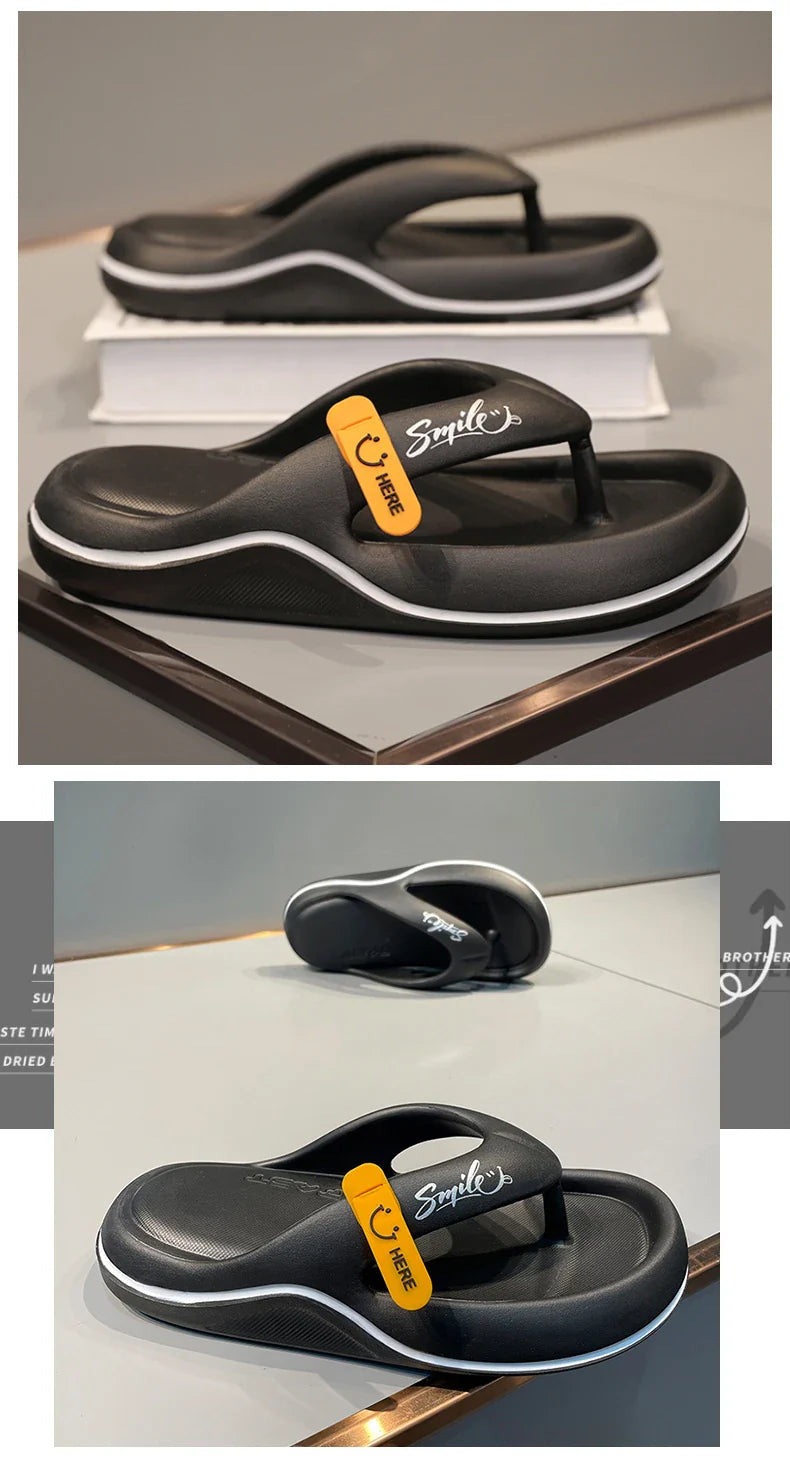 Men's & Women's Flip Flops – Non Slip Thick Sole Slippers, Super Soft Indoor & Outdoor Beach Sandals
