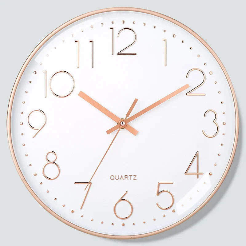 8-Inch Silent Quartz Wall Clock – Hole-Free Minimalist Cubic Digital Clock for Living Room & Bedroom Decor