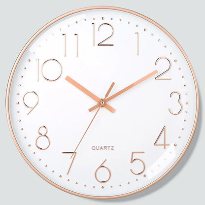8-Inch Silent Quartz Wall Clock – Hole-Free Minimalist Cubic Digital Clock for Living Room & Bedroom Decor