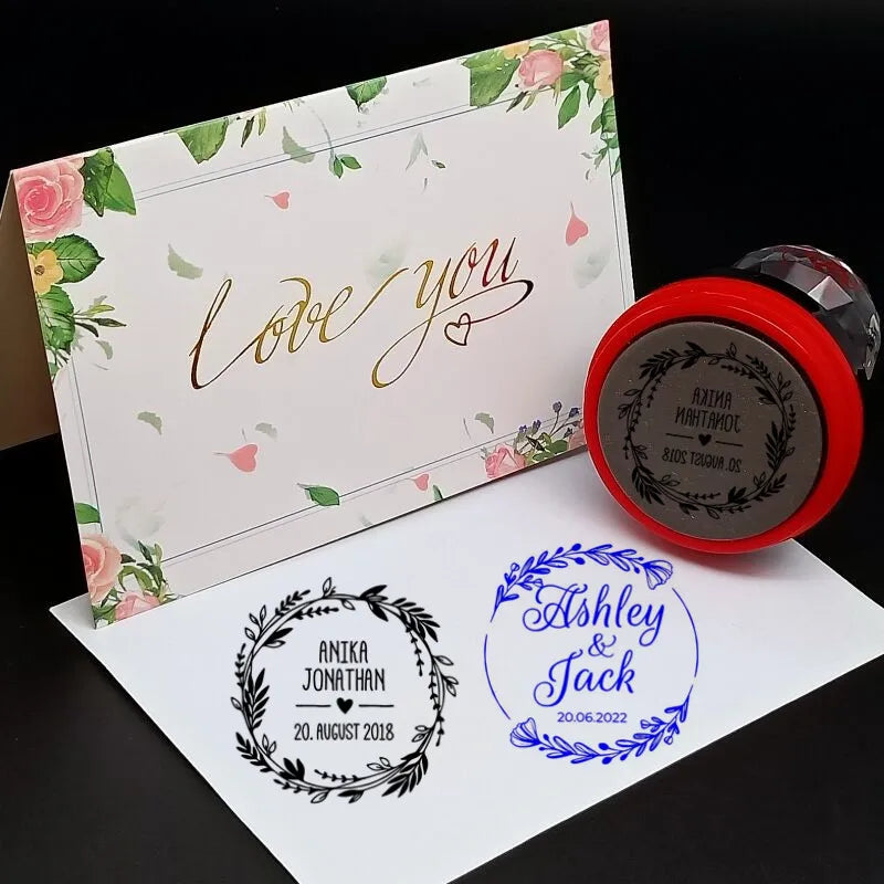Personalized Round Self-Inking Rubber Stamp – Custom Logo & Photosensitive Ink Stamp