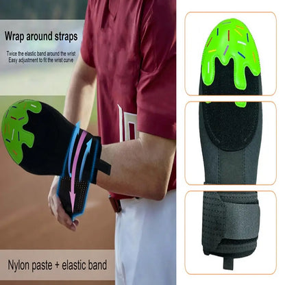 Baseball Sliding Mitt with Adjustable Wrist Compression Strap – Universal Left/Right Hand Glove for Youth & Adults