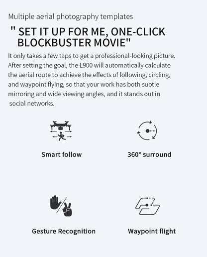Drone L900 Pro 4K – Professional 5G GPS HD Dual Camera Photography, Brushless Foldable Quadcopter, 1.2KM Distance RC Drone Toys