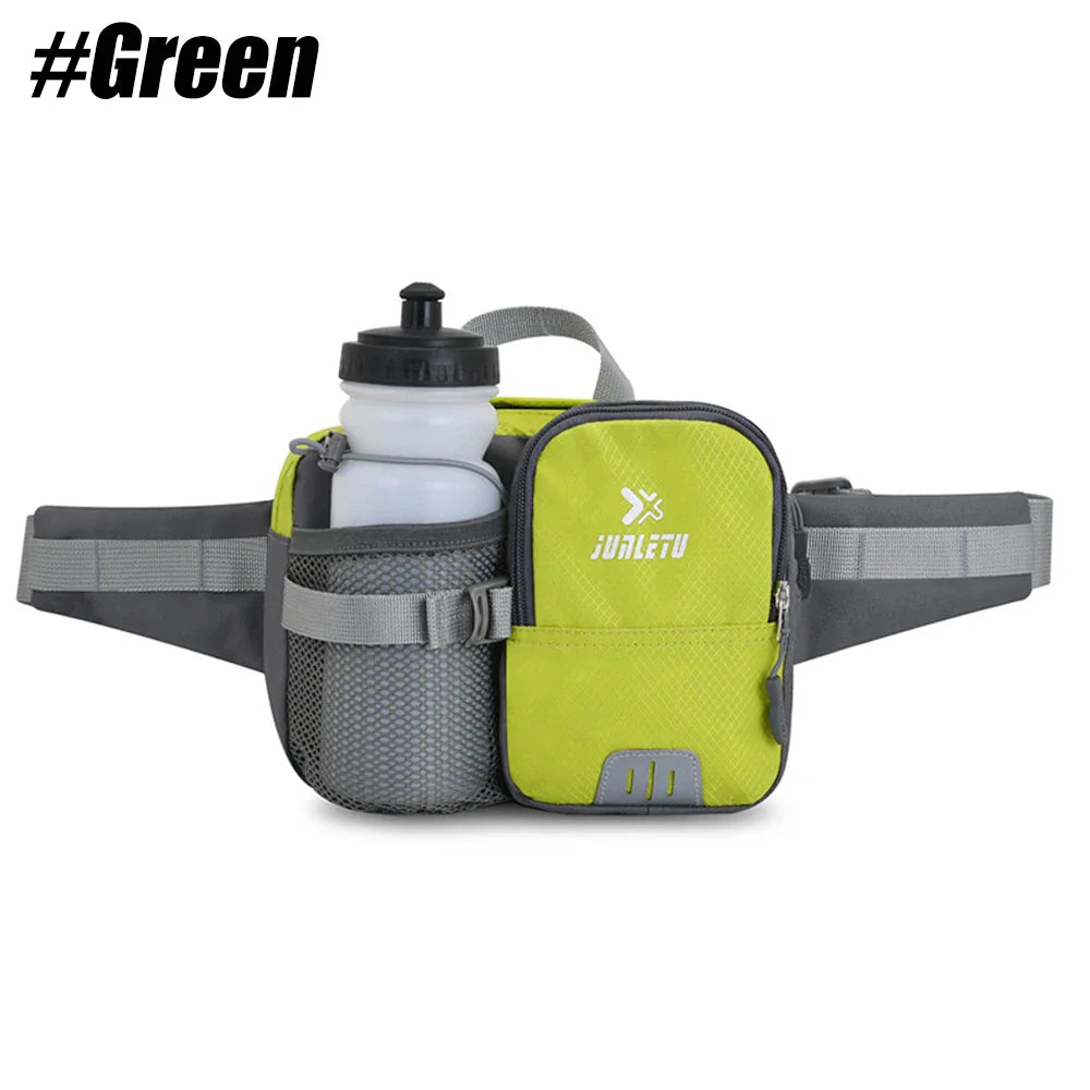 Water-Resistant Adjustable Fanny Pack – Multi-Pocket Waist Bag with Bottle Holder for Hiking, Running, Cycling & Travel