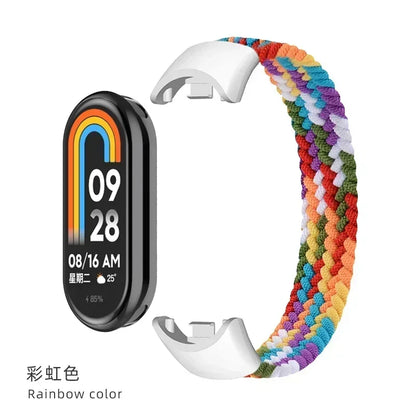 Braided Nylon Solo Loop for Xiaomi Mi Band 9 & 8 – Elastic NFC Replacement Strap Bracelet