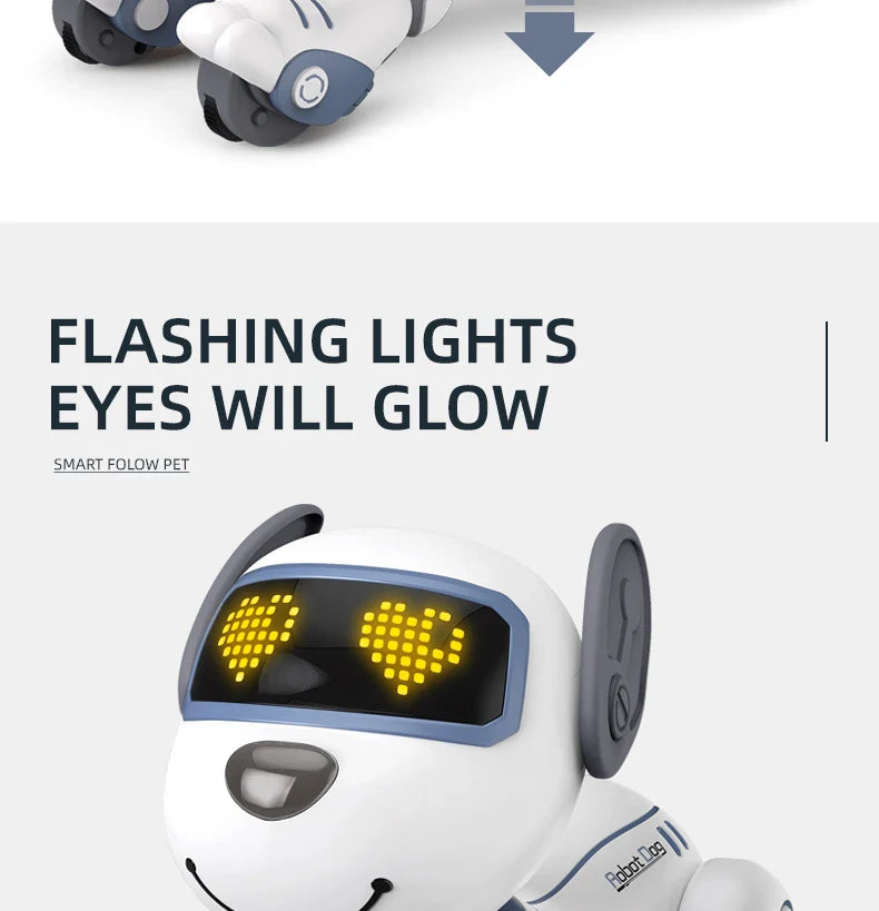 2-in-1 Intelligent Remote Control Robot Dog – Programmable Stunt & Voice Command Toy with Touch & Music for Kids